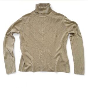 Saks Fifth Avenue Taupe Turtleneck Sweater